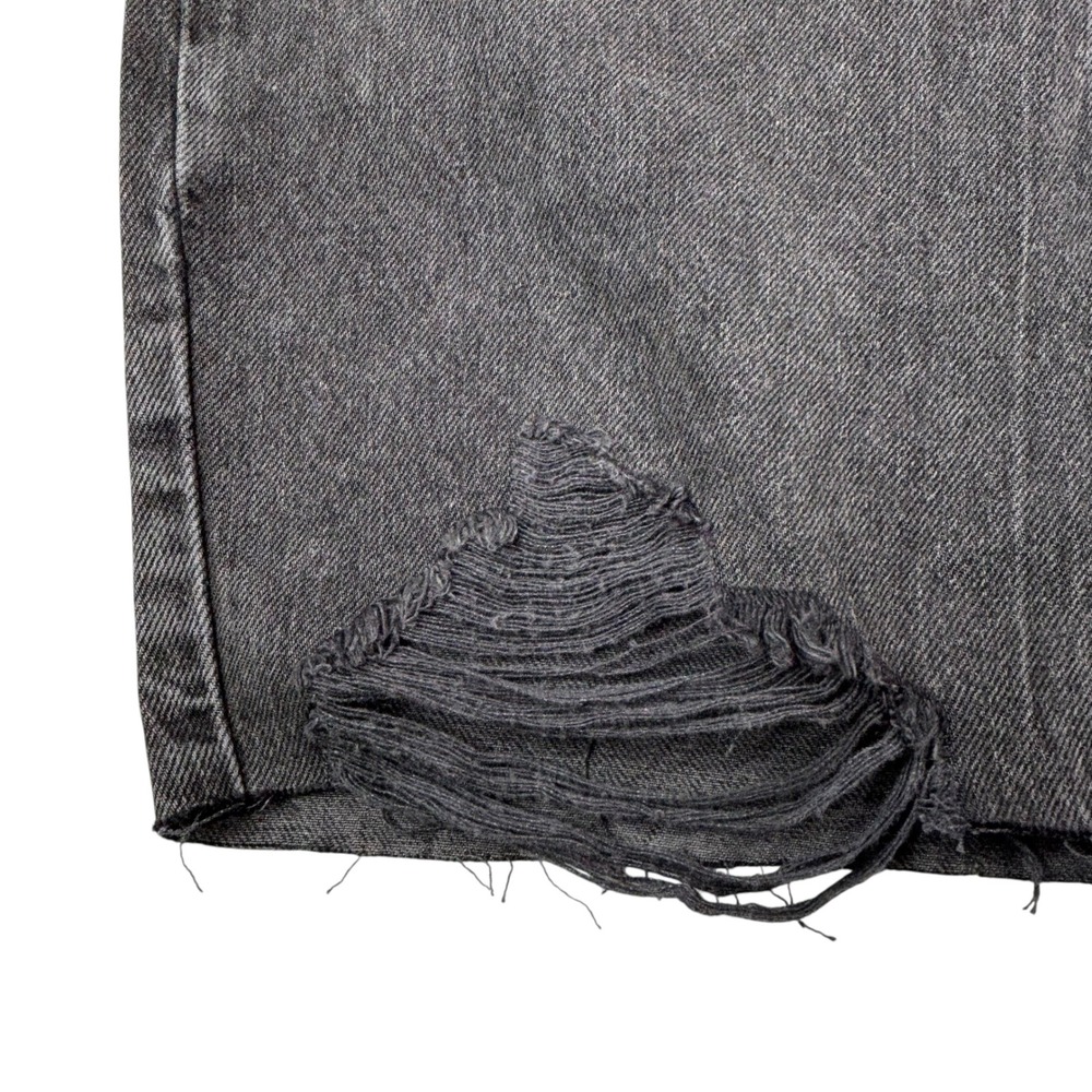 We The Free Free People Womens Size 2 Distressed Denim Midi Skirt Raw Hem NEW - Picture 3 of 14